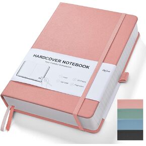 Gosirm Lined Notebook Journal Softcover, B5 Leather Notebook with Lined Paper 100gsm, Thick Journals for Women Men, Large College Ruled Notebooks for Writing, Work, 7.6'' X 10'' - 304 Pages Pink