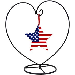 Heart-Shaped Ornament Display Stand Iron Pothook Stand for Hanging Glass Terrarium (Heart-1)