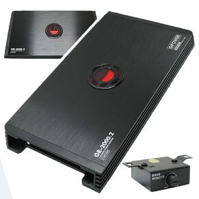 Gravity GR-2000.2 2 Channels 4000 Watts 2 Ohms Bridgeable Car Audio Stereo Amplifier TRI-Mode Operation with Power & Protection Indicator and Remote Level Control Bass Knob