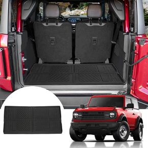 Mabett Cargo Liner Trunk Mat for Ford Bronco Accessories 2021 2022 2023 2024 2-Door TPE Material All-Weather Trunk Liner to Prevent Movement and Vibration of Goods