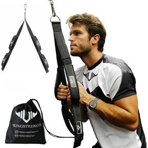 Patented Tricep Rope Cable Attachment - Enhanced Length for Maximum Muscle Engagement - Comfortable Anti-Slip Grip - Versatile for All Cable Machines + V-Strength Workout App