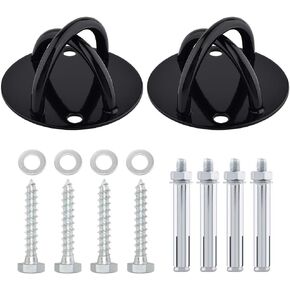 2pcs Battle Rope Anchor Wall Mount for Suspension Straps, Yoga Swing Ceiling Mount Brackets for Gymnastic Rings,Olympic Rings,Hammock,Resistance Band, X-Mount Ceiling Hooks for Yoga Trapeze