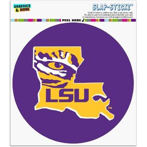 LSU Tiger State Mark Automotive Car Window Locker Circle Bumper Sticker