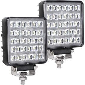 Exzeit Waterproof LED Work Lights for Truck, 150° Flood Led Light Bar, 60W 4200LMS Off Road Lights，4.4inches, 12/24 V Led Light Bar