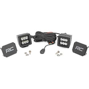 Rough Country 2" Black Series Square CREE Cube LED Lights | Spot - 70903BL