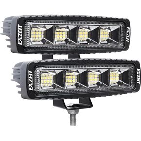 شريط إضاءة EXZEIT 72 وات 6 بوصة، ضوء فيضانات 5000 لومن، ضوء احتياطي للضوء العكسي لجرار الثلج، شاحنة حرث الثلج، قارب SUV ATV، 12/24 فولت in Kuwait