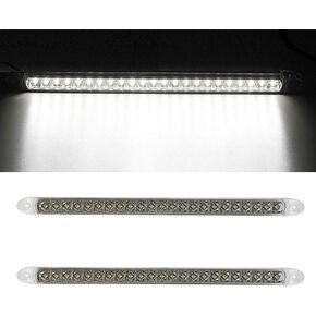 Partsam 2PCS 17" White 23LED Surface Mount Truck Reverse Backup Tail Light Bars Waterproof