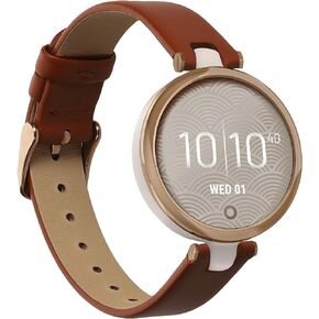 kwmobile Real Leather Watch Strap Compatible with Garmin Lily Sport - Fitness Tracker Replacement Sports Wristband with Clasp