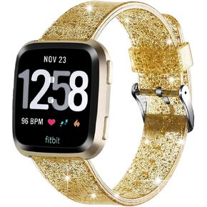 Maxjoy Compatible with Fitbit Versa 2 Bands, Versa Silicone Band Women Waterproof Sweat Resistant Replacement Strap with Metal Buckle Compatible with Fitbit Versa/Versa 2/Versa Lite/Versa SE