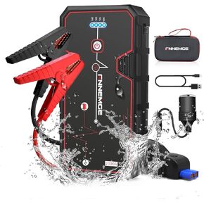 Car Jump Starter, 3000A Peak 21800mAh 12V Car Battery Starter(Up to 8.0L Gas or 6.5L Diesel Engine), with USB Quick Charge 3.0,LED Light,12V DC Output.