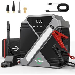 Car Jump Starter Portable with Air Compressor, NOPAARD 2000A Car Battery Jumper Starter with 150PSI Tire Inflator, 12V Jump Box with Air Compressor for 8.5L Gas/7.0L Diesel, Jump Pack with Carry Case