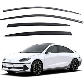 Safe Smoke Window Visor Sun Rain Vent Guard 4 Pcs Set Compatible with 2022~ IONIQ 5 Electric Out Channel Visor