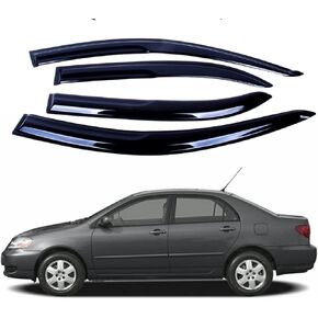 Fits for Toyota Corolla 2003-2008 Side Window Vent Visor Sun Rain Deflector Guard, Black