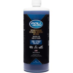 Poli Glow Poli Strip — Completely Removes from Boats & RV Fiberglass Surfaces. Heavy Duty Concentrate. Strips Most Fiberglass Surfaces.