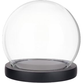 PH PandaHall زجاج عرض قاء زجاجي قبة 4.9x4.5 بوصة عرض زجاجي مع قاعدة عرض زخرفية قبة Snowglobe لأضواء خرافية النباتات زهرة عرض الشاطئ الرمال عيد الهالوين الديكور عيد الميلاد