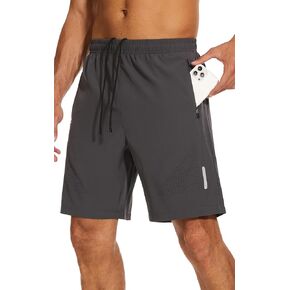 شورت SIMIYA للرجال للجري والتمارين الرياضية خفيف الوزن وسريع الجفاف للرجال مقاس 7 بوصات شورت رياضي للتدريب مع جيوب بسحاب in Kuwait