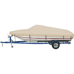 iCOVER Trailerable Boat Cover- 23'-24' Waterproof Heavy Duty Marine Grade Polyester, Fits V-Hull,Fish&Ski,Pro-Style,Fishing Boat,Runabout,Bass Boat, up to 23ft-24ft Long and 102" Wide