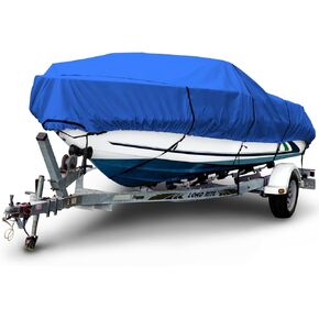 Budge B-601-X2 600 Denier V-Hull Fishing Boat Cover Gray 14' - 16' Long, 75" Beam Width Waterproof, UV Resistant