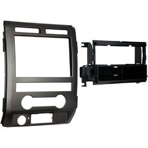 Metra 99-5822B Single DIN Installation Dash Kit for 2009-2010 Ford F-150 Non-NAV Models with Driver Info Switches in Factory Panel(Matte Black)