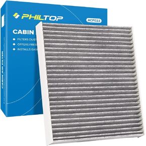 فلتر هواء كابينة PHILTOP، بديل لـ CF12157، كامري، RAV4، كورولا، RX350، بريوس، ES350، أفالون، CX-9، ES300h، RX450h، هايلاندر، إلخ، فلتر كابينة ممتاز مع فلتر كربون منشط