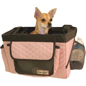 Snoozer Buddy Bike Basket, Pink/Grey/Black