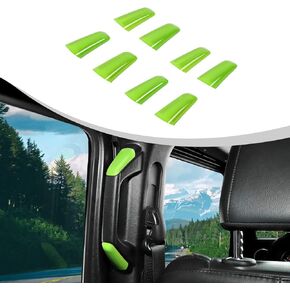 Voodola لسيارة Jeep JL A&B مقابض عمود المقبض لـ 2018-2023+ ملحقات جيب رانجلر JL JLU Gladiator JT، ABS أحمر 8 قطع