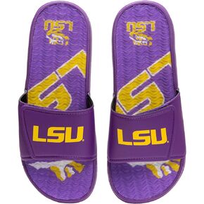 FOCO LSU Tigers NCAA Mens Wordmark Gel Slides - M