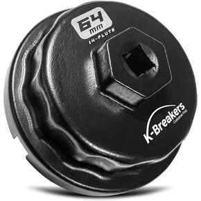 64mm Heavy Duty Toyota Oil Filter Wrench, Black, Plastic, Aluminum