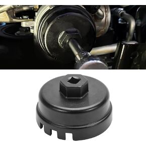 Oil Filter Tool, Oil Filter Remover Tool, Aluminum Oil Filter Wrench, Car Accessories Oil Filter Cap Removal Tool Universal for Toyota, Lexus,Highlander and More Car Models (Black)