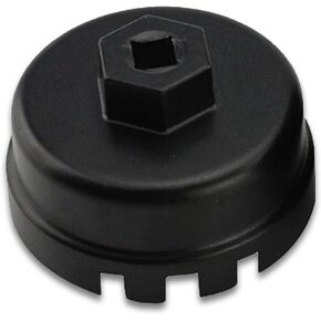 1 PC Car Cap-type Oil Grate Wrench, Four-port Alloy Surface Sandblasting Oil Filter, Modification Disassembly Tool Accessories, Compatible with Toyota, Lexus, Reiz, and Highlander (Black)