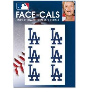 WinCraft MLB Los Angeles Dodgers Face Tattoos, Team Colors, One Size