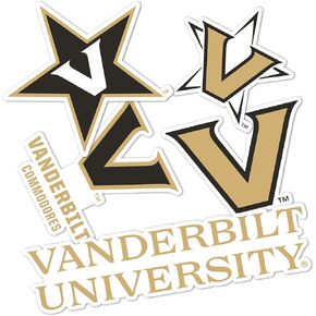 Vanderbilt University Sticker Commodores VU Stickers Vinyl Decals Laptop Water Bottle Car Scrapbook T2 (Type 2)