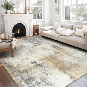 ReaLife Machine Washable Area Rug Runner - Living Room Bedroom Bathroom Kitchen Entryway Office - Padded Low Pile Stain Resistant Premium - Modern Abstract Contemporary - Ian - Blue 2'6" x 6'