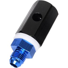 -6 AN Male Flare Fuel Cell Roll Over Valve Aluminum AN6 Rollover Valve Tank Mounted Fitting Adapter Black and Blue Anodized