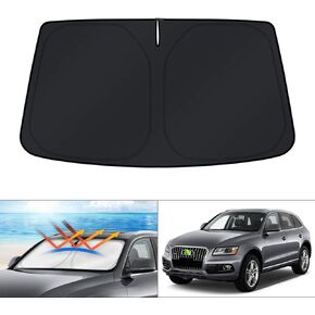 KUST Custom Fit Windshield Sun Shade for 2009-2017 Audi Q5/2014-2017 Audi SQ5 Accessories Sunshade Sun Visor Protector Foldable Blocks UV Rays Keep Your Car Cooler