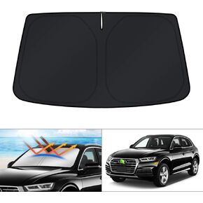 KUST Custom Fit Windshield Sun Shade for 2009-2017 Audi Q5/2014-2017 Audi SQ5 Accessories Sunshade Sun Visor Protector Foldable Blocks UV Rays Keep Your Car Cooler