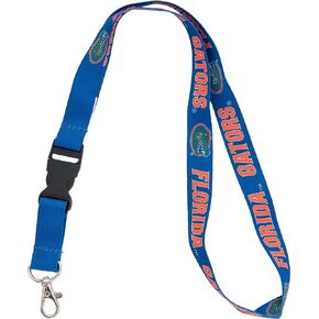 Desert Cactus University of Florida Gators Car Keys ID Badge Holder Lanyard Keychain Detachable Breakaway Snap Buckle (Blue)