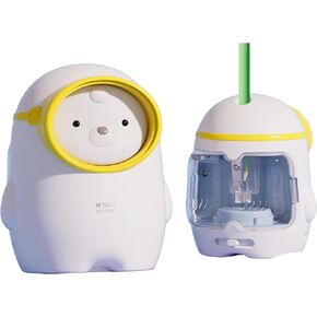 M&G Electric Pencil Sharpener, Portable Pencil Sharpener Cute Cat Design Battery/USB Dual Power Operated Sharpener for Pencils Kids Students Home Classroom School Office