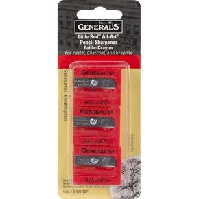 General Pencil All-Art Sharpener, Pack of 3, Little Red (S6503BP)