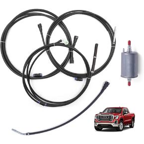 FL-FG0053 Upgraded Nylon Fuel Lines Kit Fit for Chevy GMC Silverado Sierra V8 1500 2500 3500 4.8L 5.3L 6.0L 8.1L Pickup 1999-2003