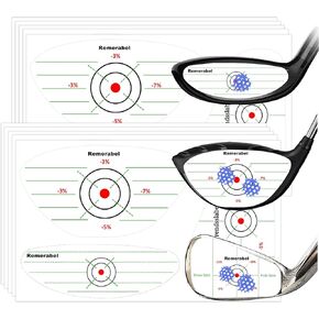 Golf Driver Blue Impact Tape Set Labels 150 pcs Self-Teaching Sweet Spot and Consistency Analysis Training Aids Target Sticker Standard Wood Iron Putters Ball Hitting Recorder for Swing Practice