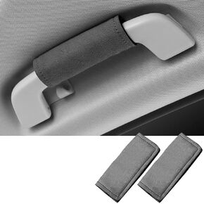 Car Grab Handle Cover,Soft Car Handle Protector,Car Grip Gloves,Premium Faux Deer Velvet Material,Interior Accessories for Most Cars,4Pcs