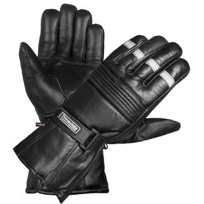Jackets 4 Bikes Men's Premium Winter Motorcycle Reflective GlovesSheep Leather Thinsulate Gauntlet Style for Street Cruiser Biker