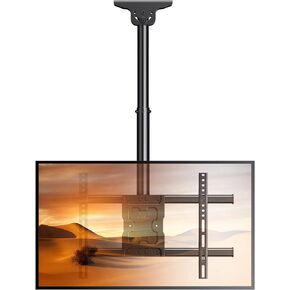 Perlegear Ceiling TV Mount, Hanging TV Mount for 37-75 inch Flat or Curved TVs up to 99 lbs, Full Motion TV Bracket with Swivel, Tilt, Max VESA 600x400mm, PGLCM1