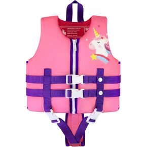 Wenlia Kids Swim Vest, Childrens Swimming Float Jacket Neoprene Swimsuit, Girls Boys Float Vest Buoyancy Swimwear for Learn to Swim/3-8Years/29-57KG in Kuwait