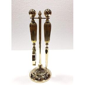 Set of 2 Decorative Shiny Brass Magnifying Glass & Letter Opener with Brass Stand