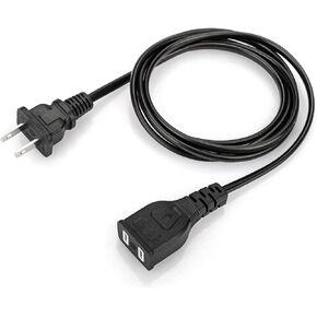 2-Prong 120V 60Hz 13W AC Power Cord for DeWalt DXAEJ14 1400 Peak Amp Car Jump Starter, Car Jump Starter Outlet Socket Charger Cable, 120V Ac Power Cord