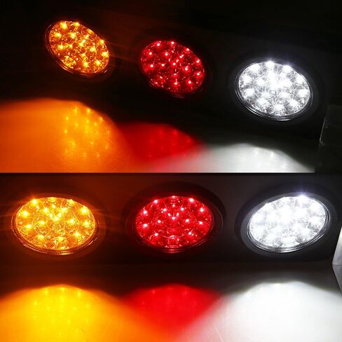 auovo LED Truck/Trailer Tail Lights with Iron Bracket Base - Waterproof DC12-24V 48-LED Tail Light Bar for Turn/Signal/Running Lamps Fits any Truck/RV/Camper/Trailer etc(2 PCS) in Saudi Arabia