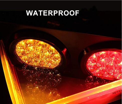 auovo LED Truck/Trailer Tail Lights with Iron Bracket Base - Waterproof DC12-24V 48-LED Tail Light Bar for Turn/Signal/Running Lamps Fits any Truck/RV/Camper/Trailer etc(2 PCS) in Saudi Arabia