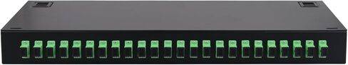 FYBOPTWU-24 Singlemode 24 Port SC-APC Rack Mount Enclosure Box & Splice Trays Fiber Cables Spool Kit (Include Pigtail & Couplers), 24 Core LGX Loaded Patch Panel Box fits for 19" Racks Cabinet in Saudi Arabia